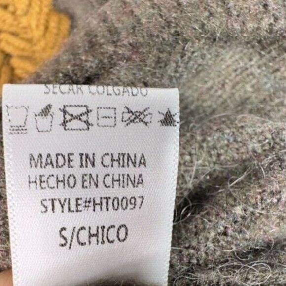 Hidden Alley Sweater‎ NWT Women’s S Gray Blue Knit Mohair Wool Blend Abstract - Picture 9 of 13